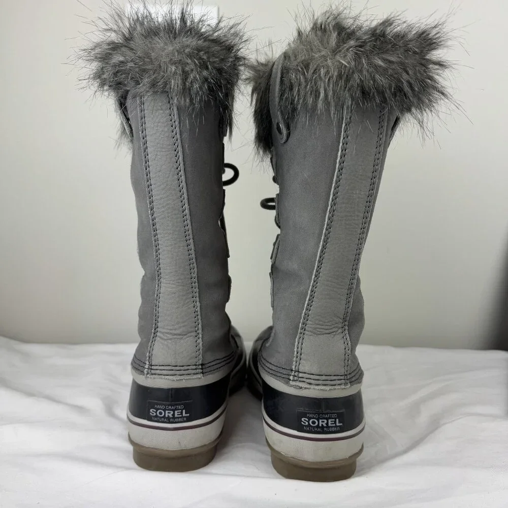 Sorel Women's Gray and Black Faux Fur Winter Boots